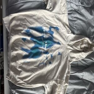 Aelfric Eden Cream Hoodie with Subtle Blue Tag